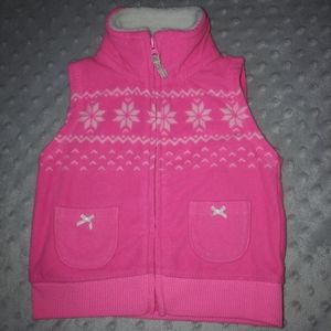 5/$20 Baby girl Carter's vest snowflakes 6 months